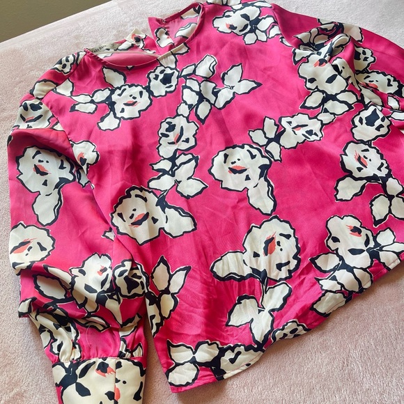 Zara Basic Fuchsia Pink Blouse - Picture 7 of 11